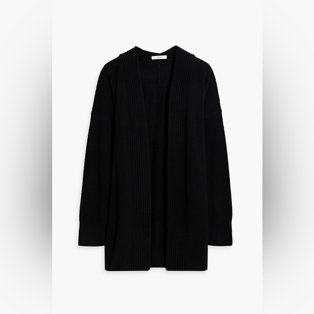 Vince Black Open Knit Cardigan Sweater Size XS